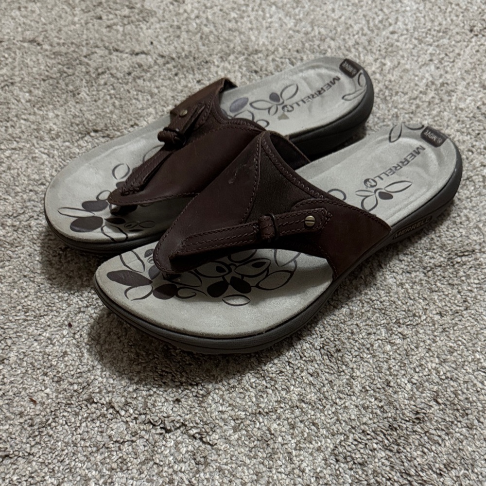 Merrell Dark Brown Flip-Flops